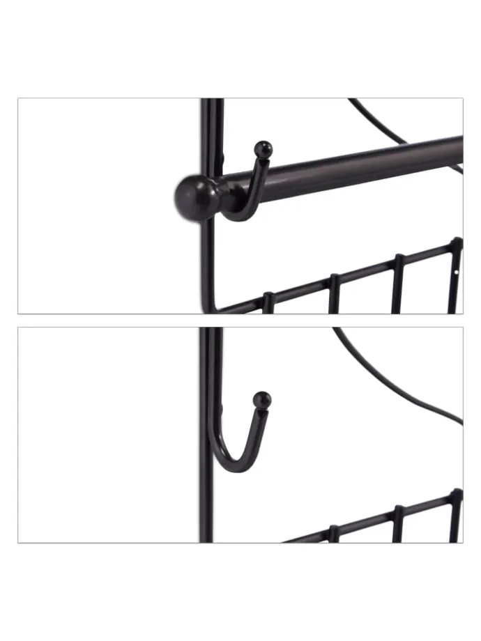 Schmuckhalter in Schwarz - (B)36,5x (H)30 x (T)3,5 cm