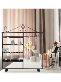 Schmuckhalter in Schwarz - (B)31,5 x (H)34 x (T)9 cm