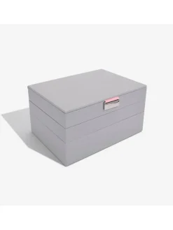 Schmuckkasten in Grau - (B)25 x (H)18 x (T)3,7 cm