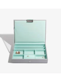 Schmuckkasten in Grau - (B)25 x (H)18 x (T)4,2 cm