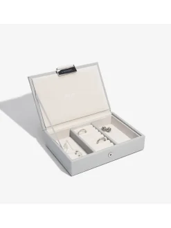 Schmuckkasten in Grau - (B)18 x (H)12,5 x (T)4,5 cm