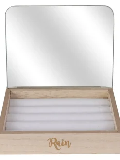 Schmuckkasten in Hellbraun - (B)15 x (H)13 x (T)14 cm