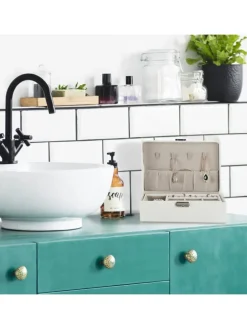 Schmuckkasten in Weiß - (B)23 x (H)9,5 x (T)17,5 cm