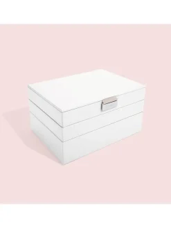Schmuckkasten in Weiß - (B)25 x (H)18 x (T)13,7 cm