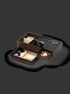 Schmuckkasten Stowit schwarz 26 x 22 x 12cm in schwarz