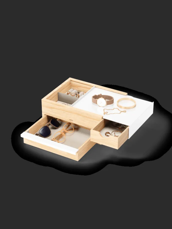 Schmuckkasten Stowit weiß 26 x 22 x 12cm in weiß