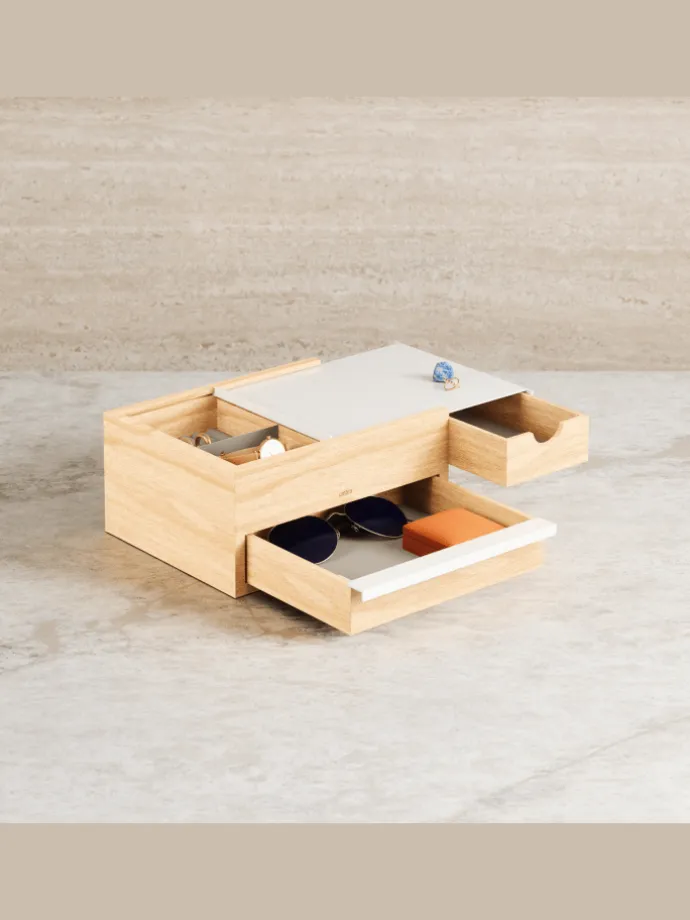 Schmuckkasten Stowit weiß 26 x 22 x 12cm in weiß