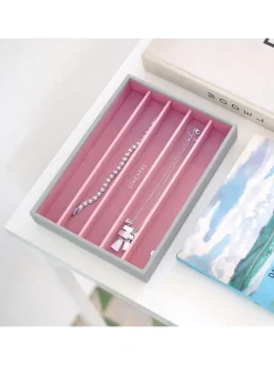 Schmuckkiste in Grau - (B)25 x (H)18 x (T)3,7 cm