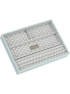 Schmuckkiste in Hellblau - (B)25 x (H)18 x (T)3,7 cm