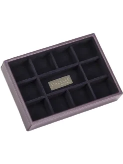 Schmuckkiste in Lila - (B)18 x (H)12,5 x (T)3,7 cm