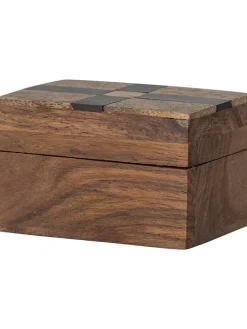 Schmuckkästchen "Cemile" in Braun - (B)6,5 x (H)4 cm