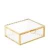 Schmuckkästchen "Grazia" in Transparent/ Gold - (B)13 x (H)5 x (T)11 cm