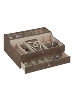 Schmuckkästchen in Braun - (B)34 x (H)13 x (T)31 cm