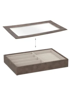 Schmuckkästchen in Braun - (B)30 x (H)5 x (T)21 cm