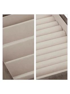 Schmuckkästchen in Braun - (B)30 x (H)5 x (T)21 cm