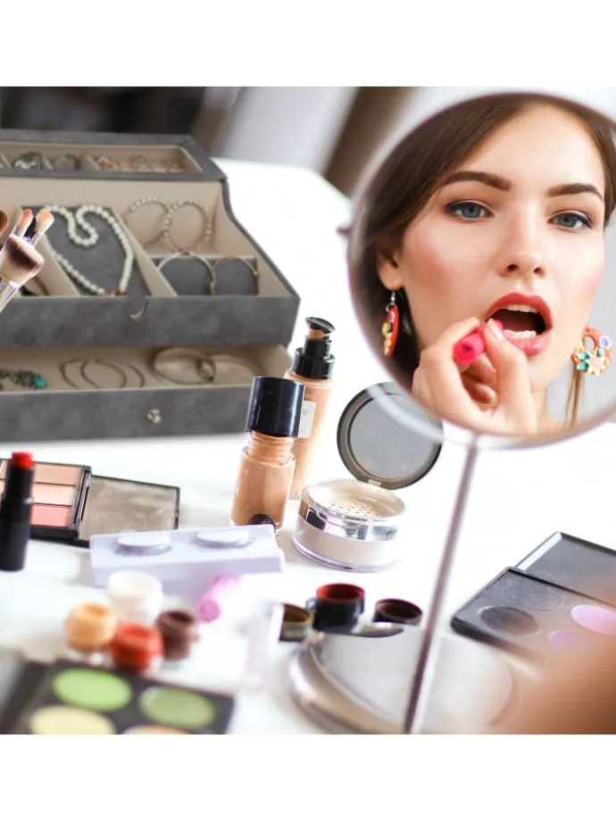 Schmuckkästchen in Grau - (B)34 x (H)13 x (T)31 cm