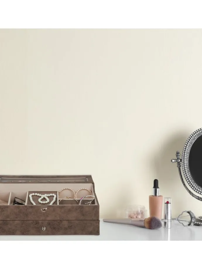 Schmuckkästchen in Grau - (B)34 x (H)13 x (T)31 cm