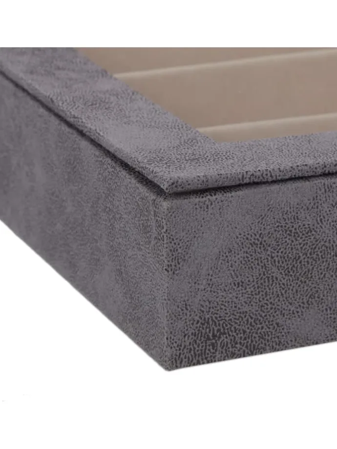 Schmuckkästchen in Grau - (B)30 x (H)5 x (T)21 cm