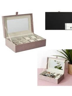 Schmuckkästchen in Rosa - (B)25 x (H)8 x (T)16 cm