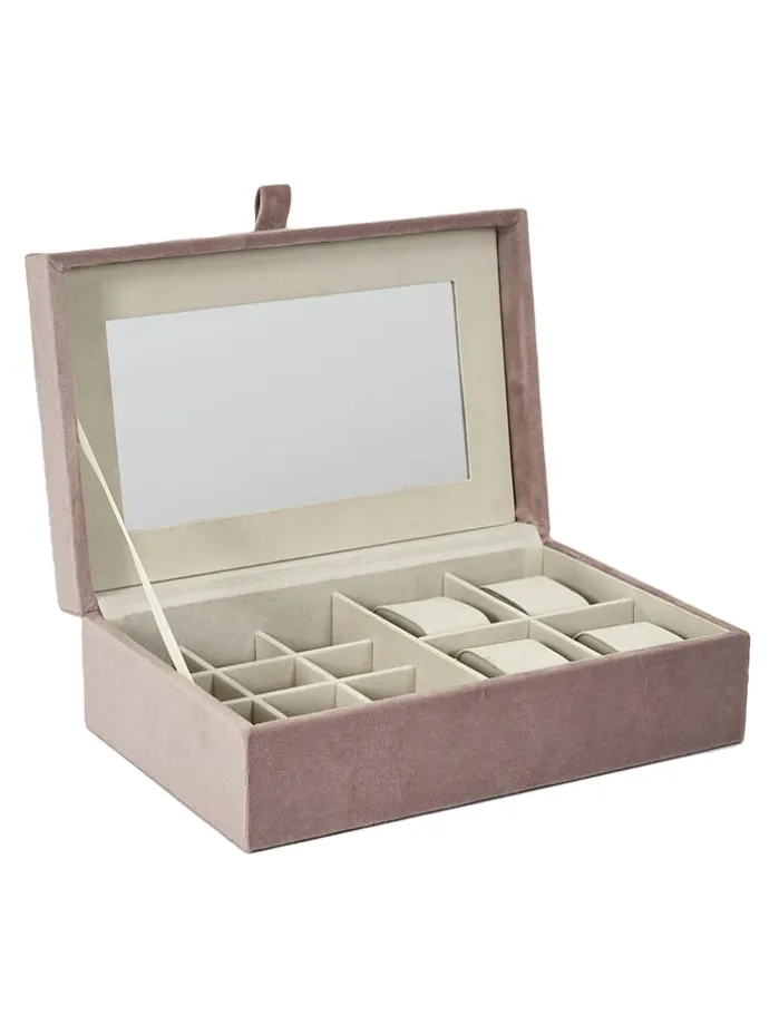 Schmuckkästchen in Rosa - (B)25 x (H)8 x (T)16 cm