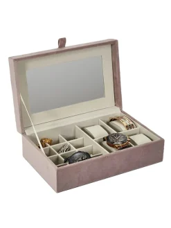 Schmuckkästchen in Rosa - (B)25 x (H)8 x (T)16 cm