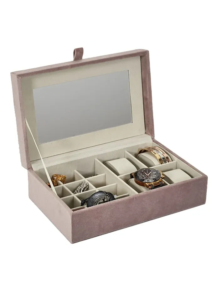 Schmuckkästchen in Rosa - (B)25 x (H)8 x (T)16 cm
