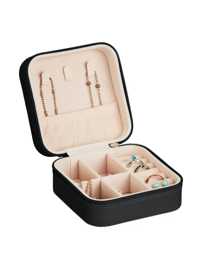 Schmuckkästchen in Schwarz - (B)10 x (H)5 x (T)10 cm