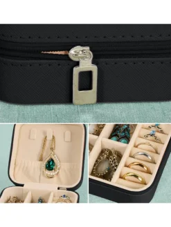 Schmuckkästchen in Schwarz - (B)10 x (H)5 x (T)10 cm