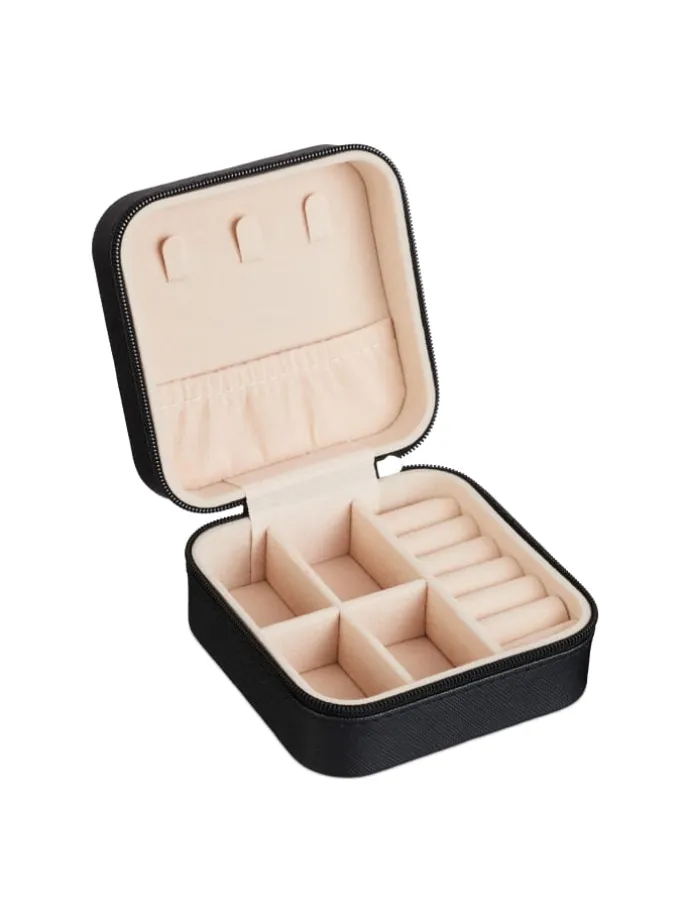 Schmuckkästchen in Schwarz - (B)10 x (H)5 x (T)10 cm