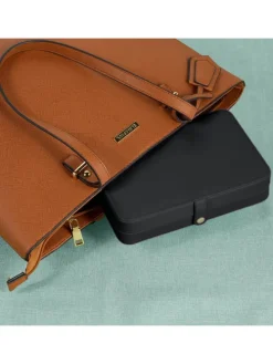 Schmuckkästchen in Schwarz - (B)21 x (H)4,5 x (T)14,5 cm