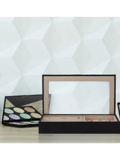 Schmuckkästchen in Schwarz - (B)30 x (H)5 x (T)21 cm