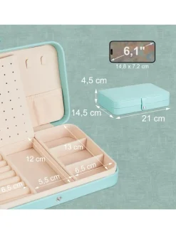 Schmuckkästchen in Türkis - (B)21 x (H)4,5 x (T)14,5 cm