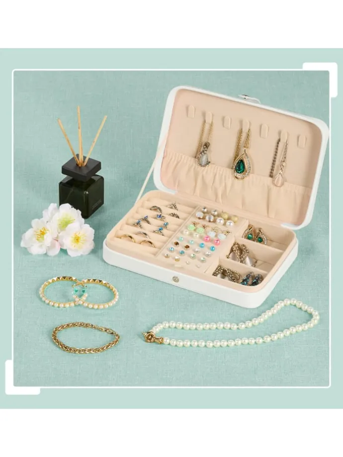 Schmuckkästchen in Weiß - (B)21 x (H)4,5 x (T)14,5 cm