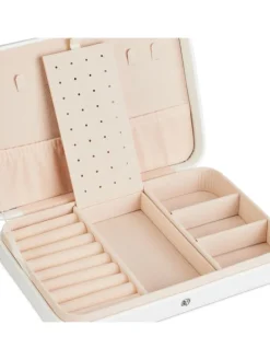 Schmuckkästchen in Weiß - (B)21 x (H)4,5 x (T)14,5 cm