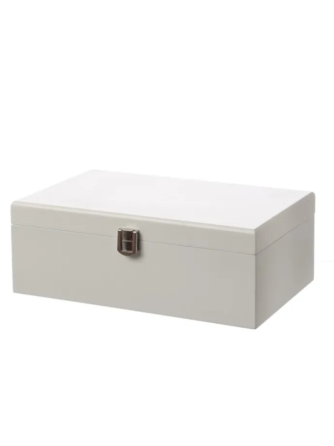 Schmuckkästchen mit Spiegel herausnehmbares Fach Schmuckschatulle in weiß