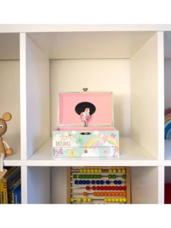 Schmuckschatulle mit Spieluhr Musikschmuckdose Schmuckkästchen in Einhorn