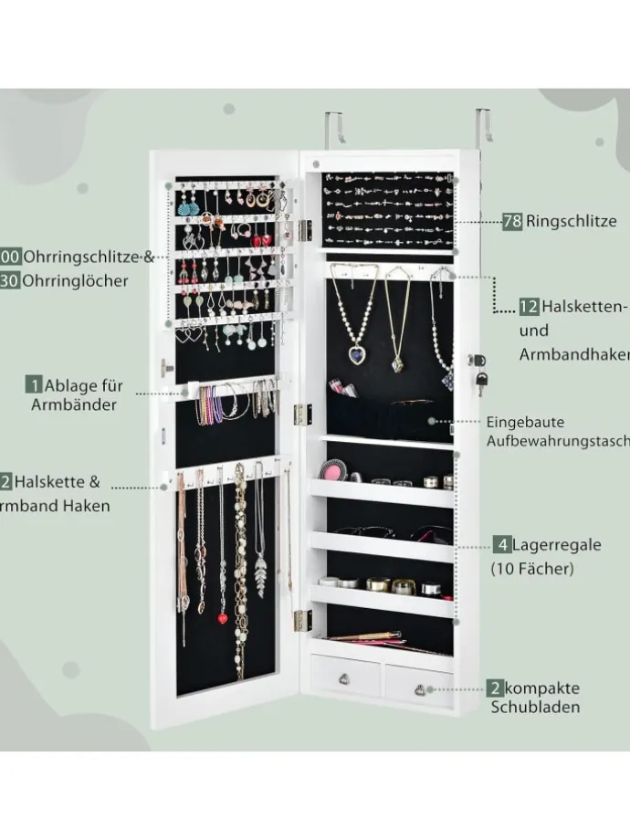 Schmuckschrank in Weiß