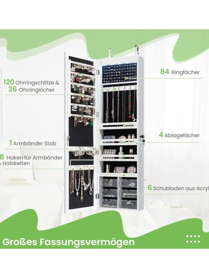 Schmuckschrank in Weiß