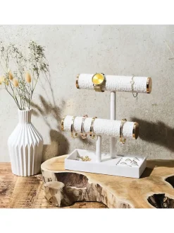 Schmuckständer in Creme/ Gold