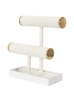 Schmuckständer in Creme/ Gold