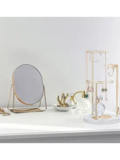 Schmuckständer in Gold/ Grau - (H)35 x Ø 18 cm