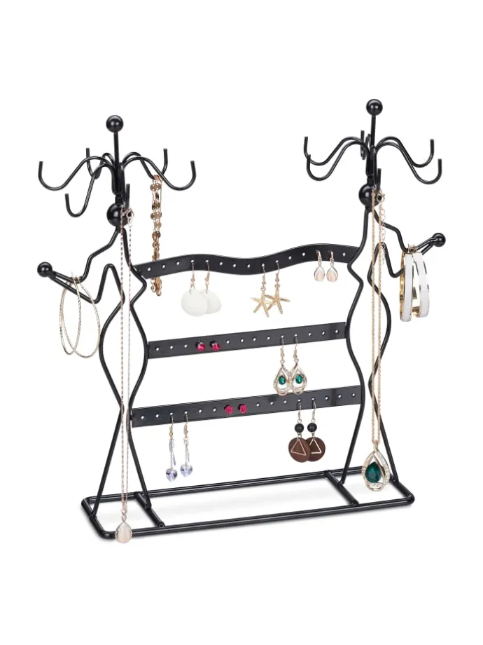 Schmuckständer in Schwarz - (B)35 x (H)33 x (T)13 cm