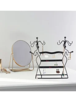 Schmuckständer in Schwarz - (B)35 x (H)33 x (T)13 cm