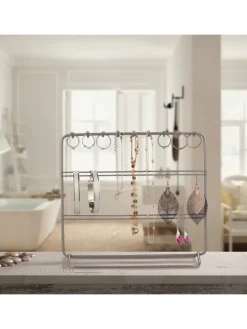 Schmuckständer in Silber - (B)20 x (H)18 x (T)9 cm