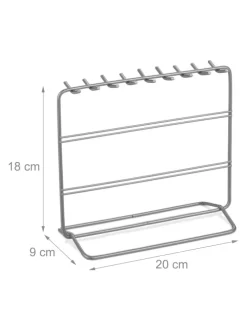Schmuckständer in Silber - (B)20 x (H)18 x (T)9 cm