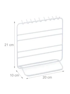Schmuckständer in Weiß - (B)20x (H)21 x (T)10 cm