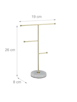 Schmuckständer in Weiß-Gold