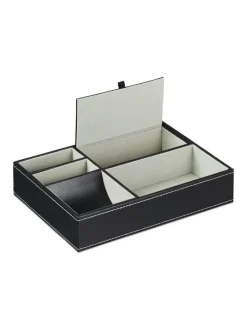 Schmucktablett in Schwarz - (B)25,5 x (H)5 x (T)18,5 cm