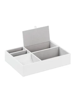 Schmucktablett in Weiß - (B)25,5 x (H)5 x (T)18,5 cm