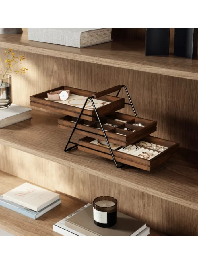 Schmucktablett Terrace 25 x 18 x 20cm in schwarz